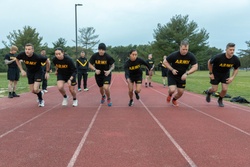 Army Reserve Soldiers begin an 800 meter sprint time trial [Image 4 of 4]