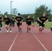 Army Reserve Soldiers begin an 800 meter sprint time trial