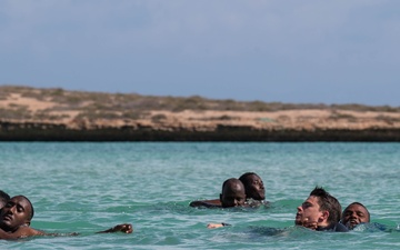 Water survival information exchange with Djiboutian Coast Guard