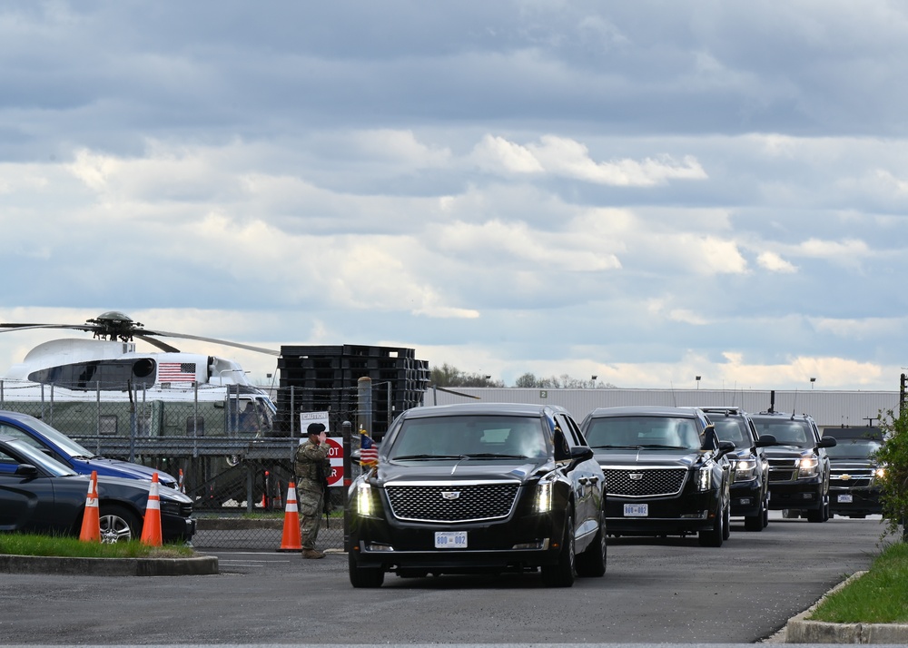 President Biden lands at Martin State Air National Guard Base