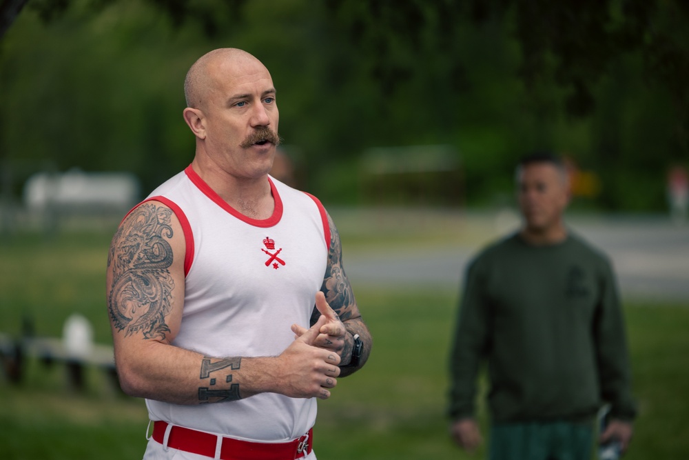 U.S. Marines and Royal Marines Conduct the Royal Marine Fitness Test During the 2024 Fittest Instructor Competition