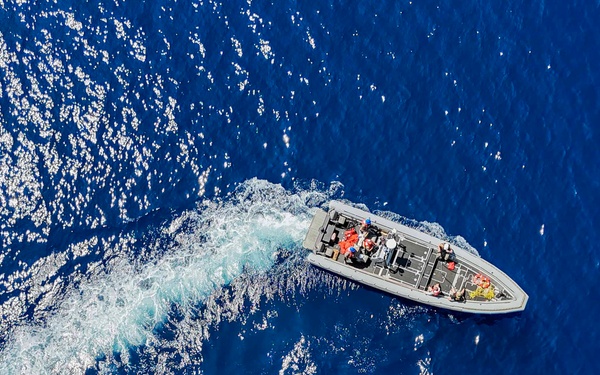 Swim Call Aboard USS Harpers Ferry