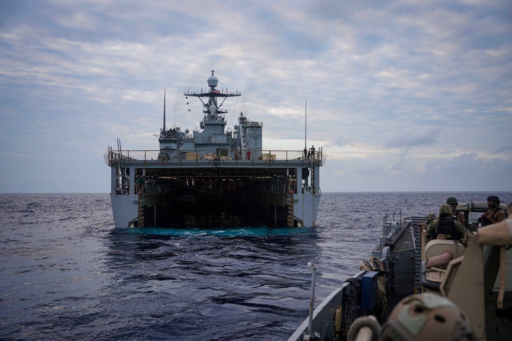 USS Harpers Ferry pulls into Puerto Princesa