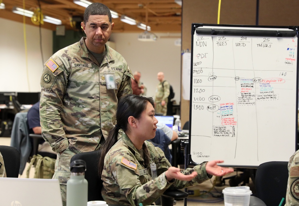 U.S. Army Engineer Brigade Plans Logistics Operations during Vibrant Response 24