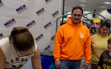 Ronda Rousey visits Camp Pendleton for book signing.