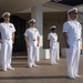 Robert E. Bush Naval Hospital conducts command dress white inspection