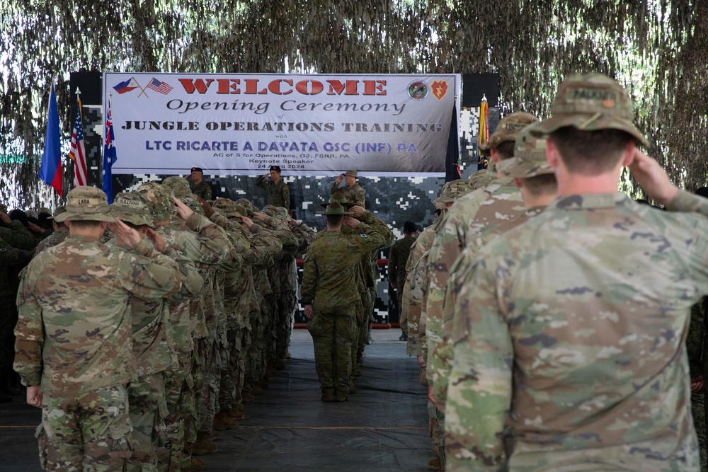 First Scout Ranger Regiment Jungle Operator Training Opening Ceremony