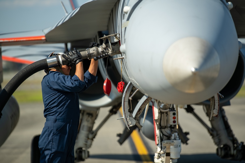 VMFA(AW)-224 conducts Hot Refueling at MCAS Iwakuni