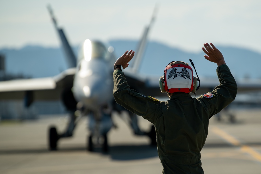 VMFA(AW)-224 conducts Hot Refueling at MCAS Iwakuni