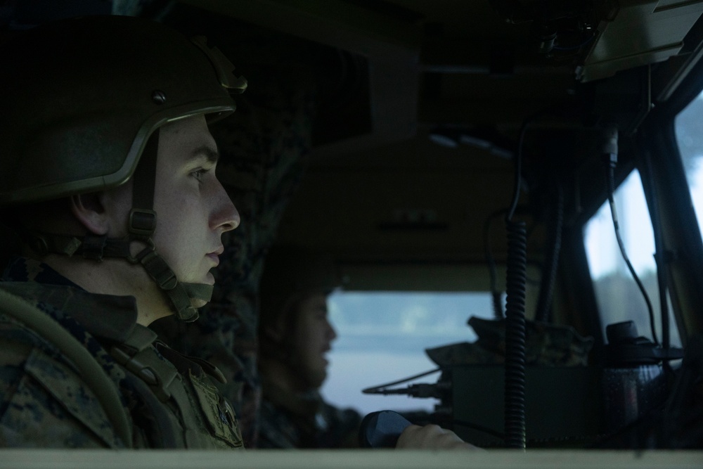 12 Marine Littoral Regiment Marines Train in a Convoy Simulator  