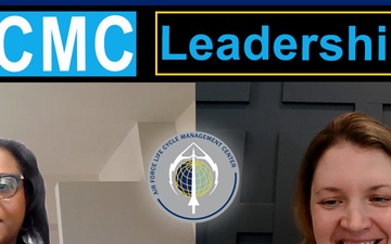 A thumbnail graphic for AFLCMC's &quot;Leadership Log&quot; podcast, episode 112.