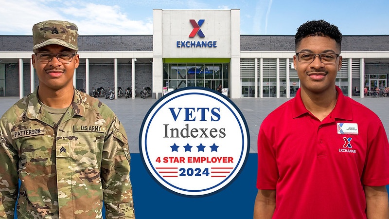 Army &amp; Air Force Exchange Service Honored as a 2024 VETS Indexes 4-Star Employer