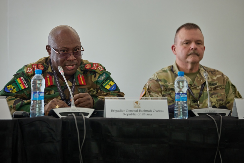 African land force commanders break out into small discussion groups at the African Land Forces Summit 2024