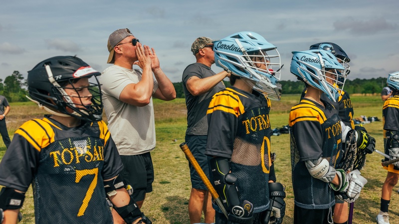 On and Off the Field: Marines Share Passion for Lacrosse with Local Topsail Youth