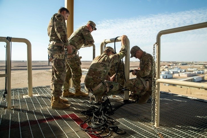 U.S. Army Central Soldiers participate in Rappel Master Course