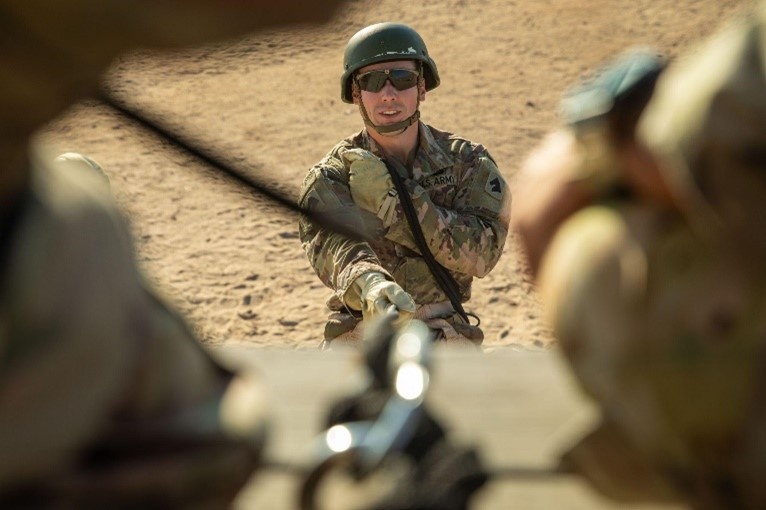 U.S. Army Central Soldiers participate in Rappel Master Course