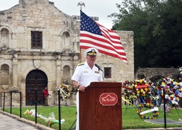 NMFSC Commander speaks at Navy Day at the Alamo