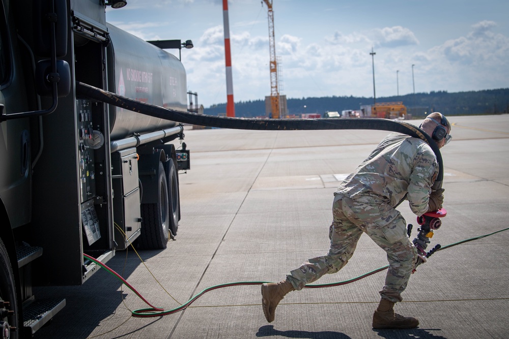 Airmen participate in joint wet-wing contingency exercise