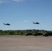 Blackhawk helicopters taking off