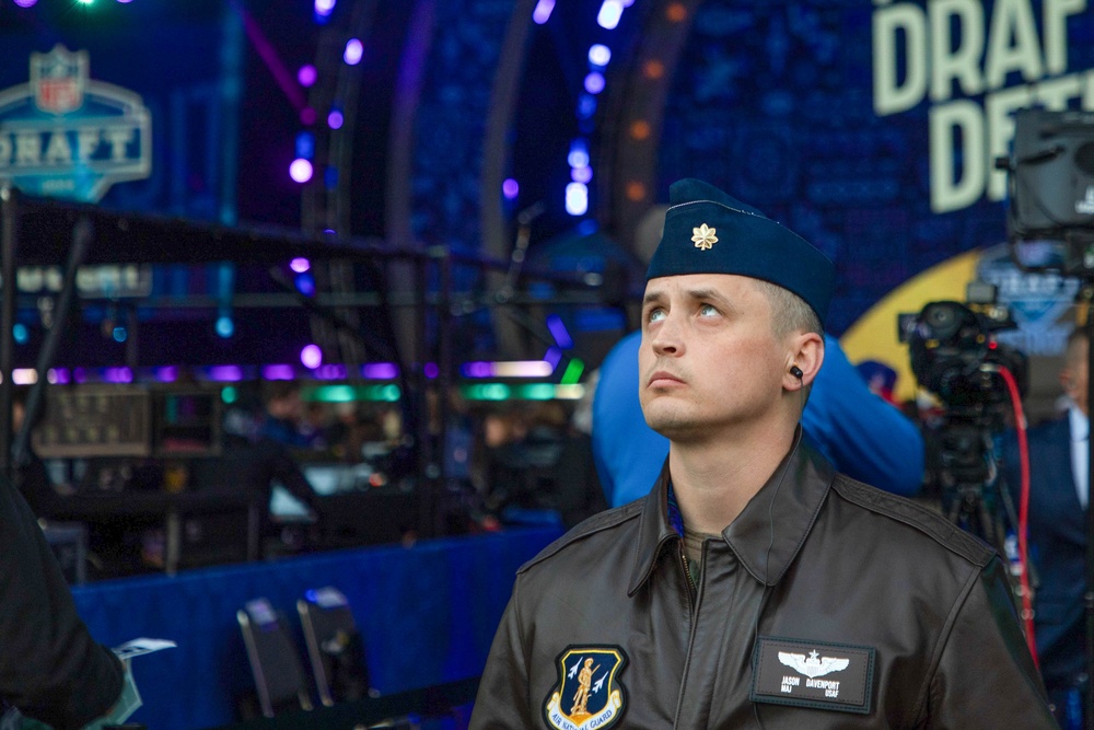 127th Wing flies over NFL draft