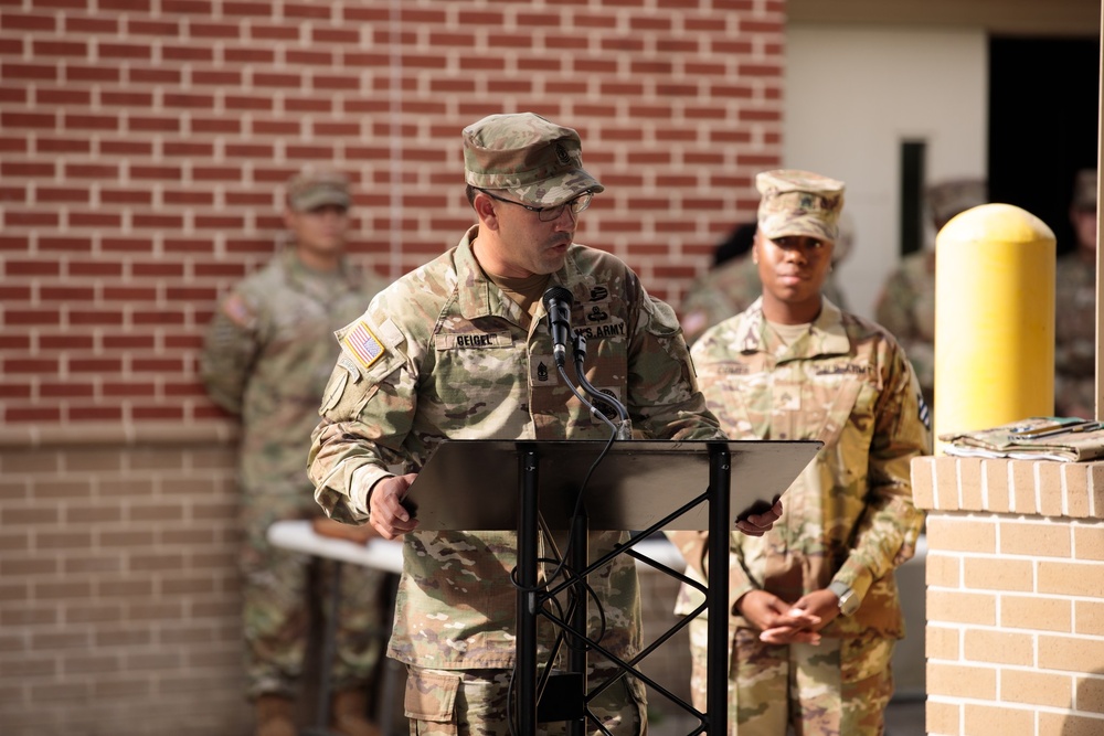 Headquarters and Headquarters Company holds a Change of responsibility