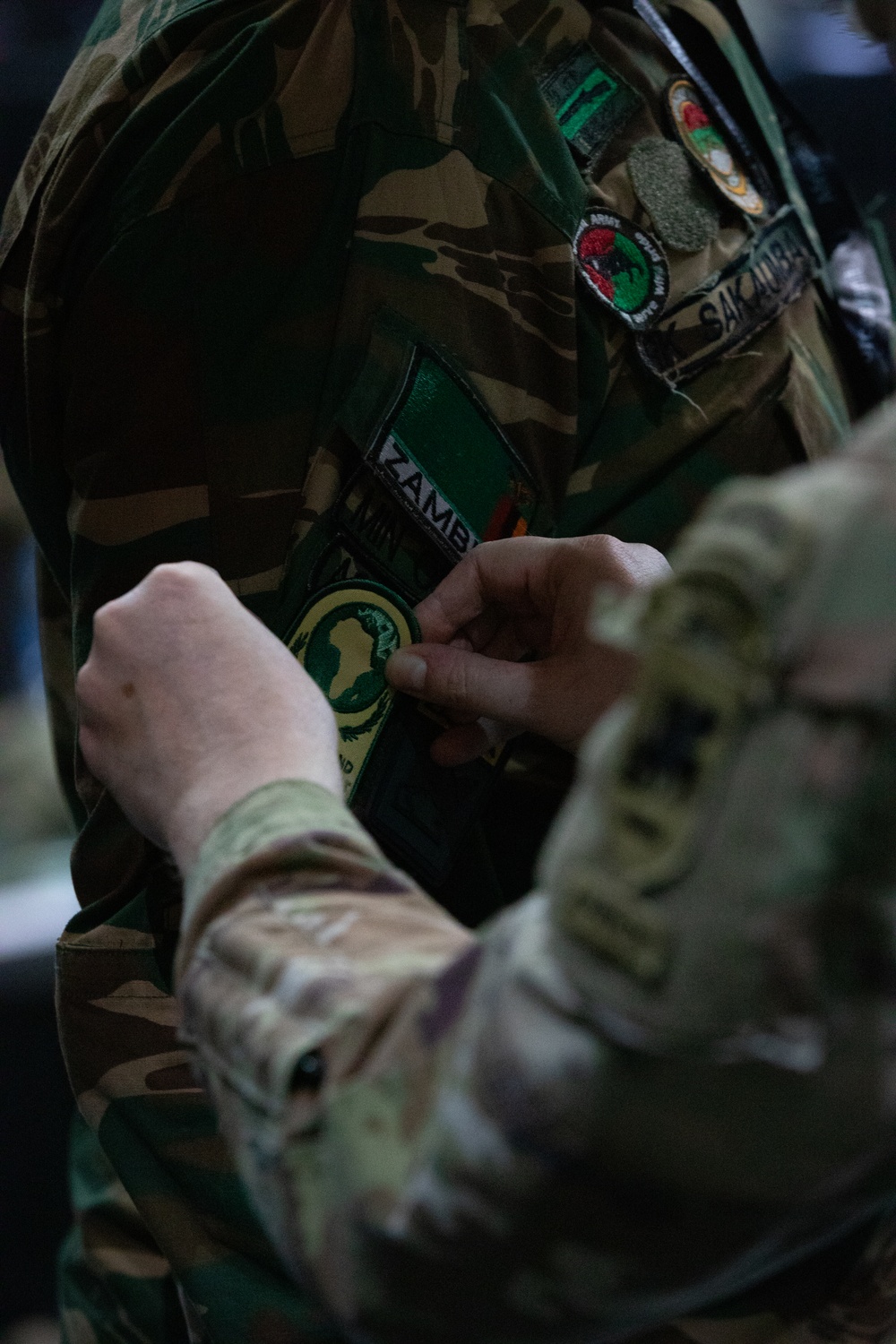 US, Zambia receive African Land Forces Summit patches