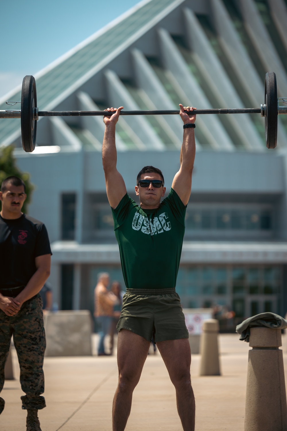 U.S. Marines and Royal Marines Conduct the Thrust and Run During the 2024 Fittest Instructor Competition