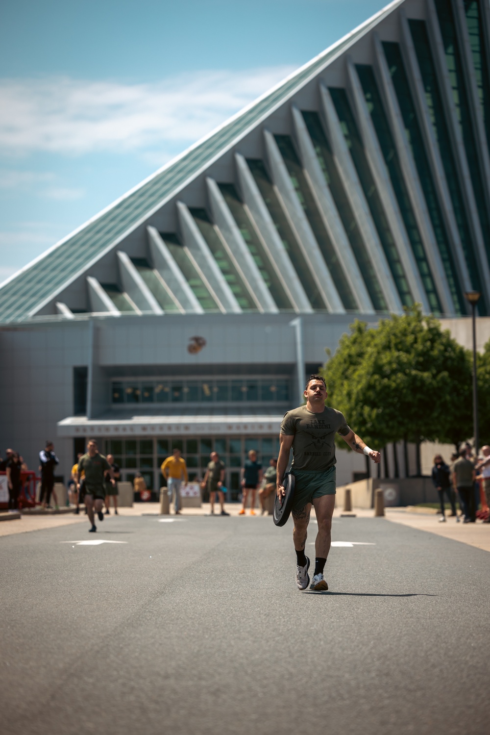 U.S. Marines and Royal Marines Conduct the Thrust and Run During the 2024 Fittest Instructor Competition