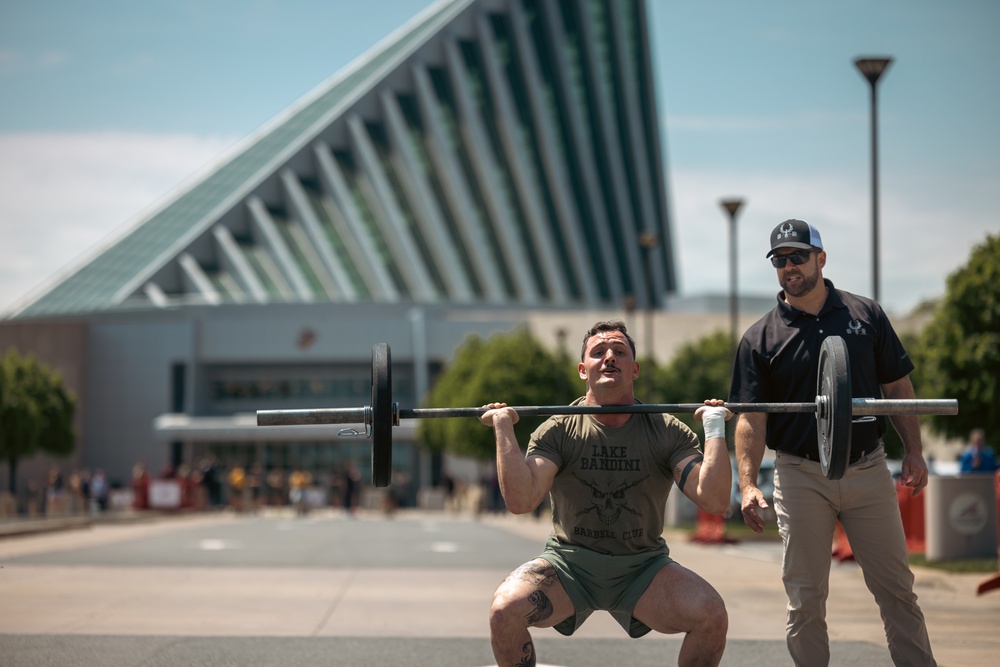 U.S. Marines and Royal Marines Conduct the Thrust and Run During the 2024 Fittest Instructor Competition