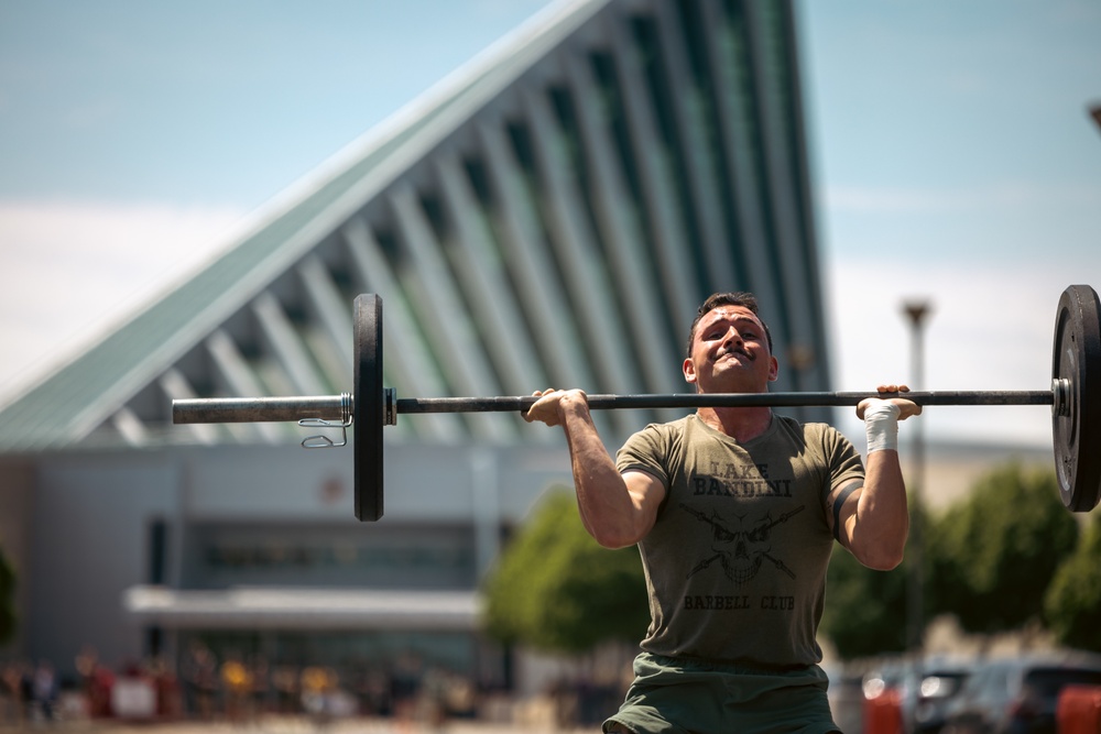 U.S. Marines and Royal Marines Conduct the Thrust and Run During the 2024 Fittest Instructor Competition