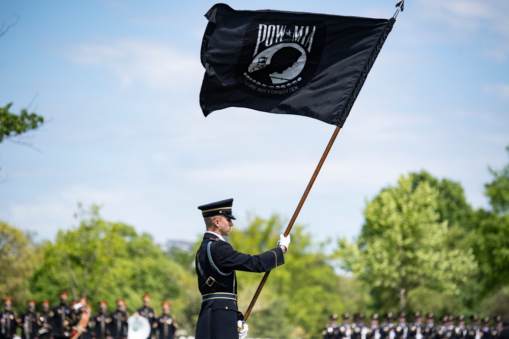 Military Funeral Honors with Funeral Escort are Conducted for U.S. Army Air Forces Pvt. Doyle Sexton in Section 55