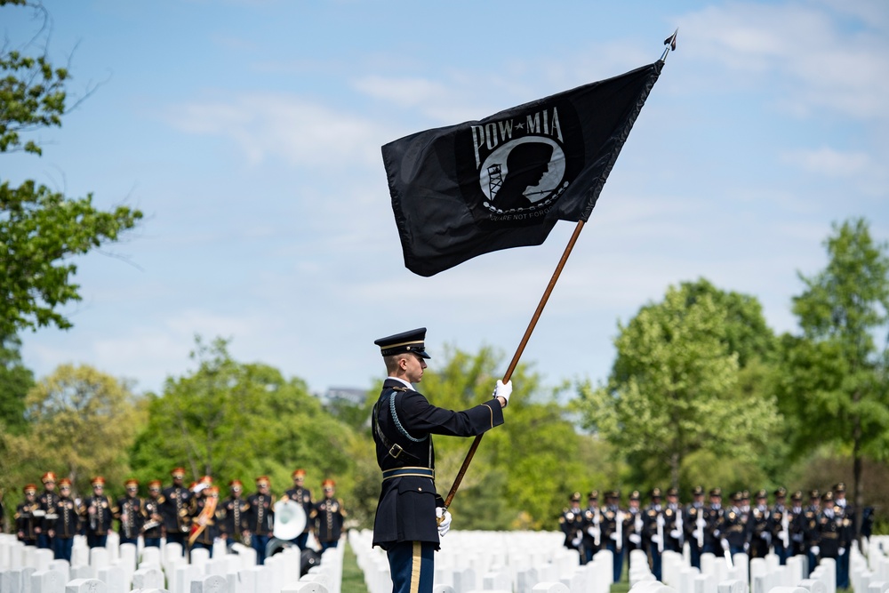 Military Funeral Honors with Funeral Escort are Conducted for U.S. Army Air Forces Pvt. Doyle Sexton in Section 55