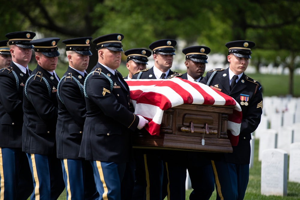 Military Funeral Honors with Funeral Escort are Conducted for U.S. Army Air Forces Pvt. Doyle Sexton in Section 55