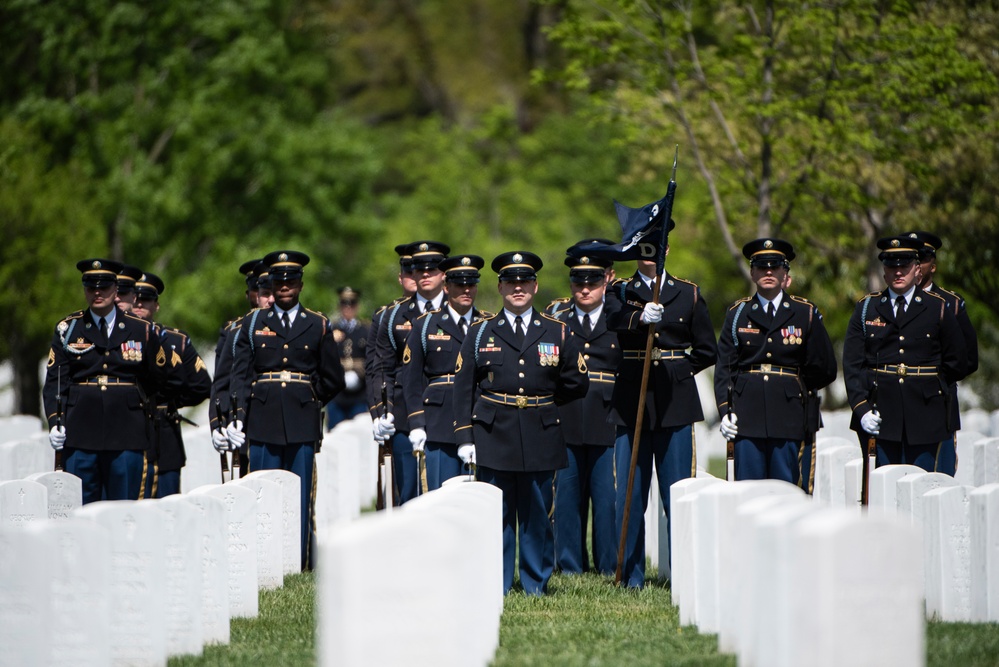 Military Funeral Honors with Funeral Escort are Conducted for U.S. Army Air Forces Pvt. Doyle Sexton in Section 55