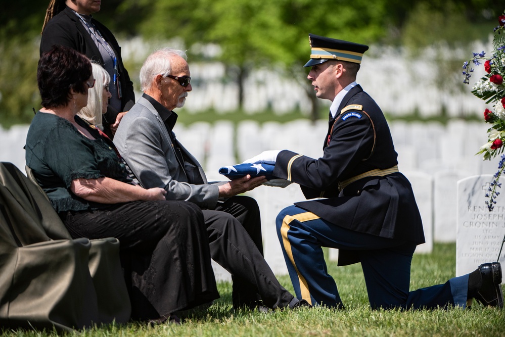 Military Funeral Honors with Funeral Escort are Conducted for U.S. Army Air Forces Pvt. Doyle Sexton in Section 55