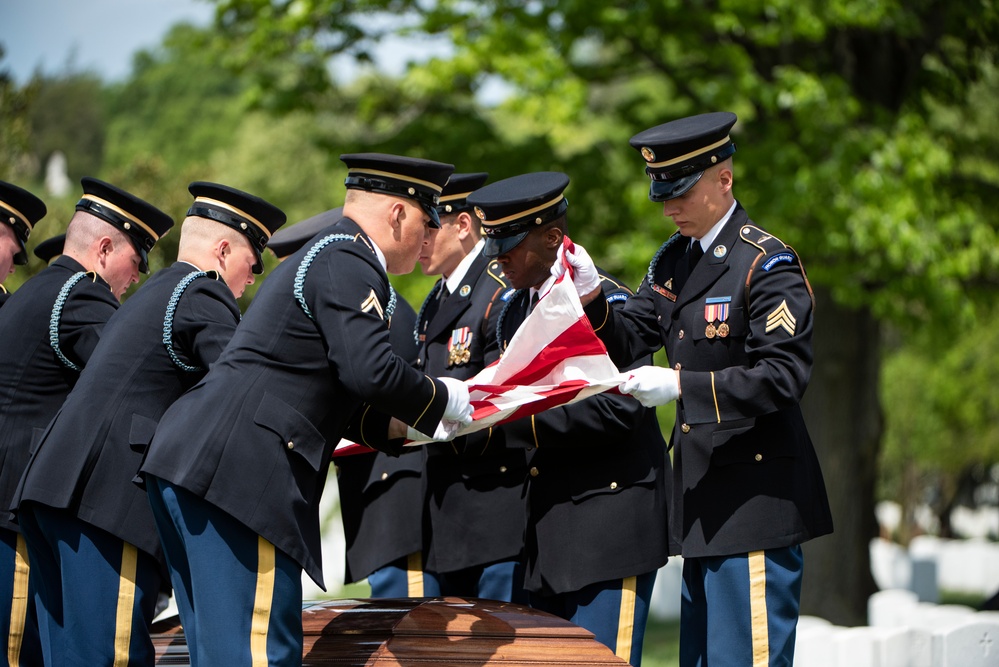 Military Funeral Honors with Funeral Escort are Conducted for U.S. Army Air Forces Pvt. Doyle Sexton in Section 55
