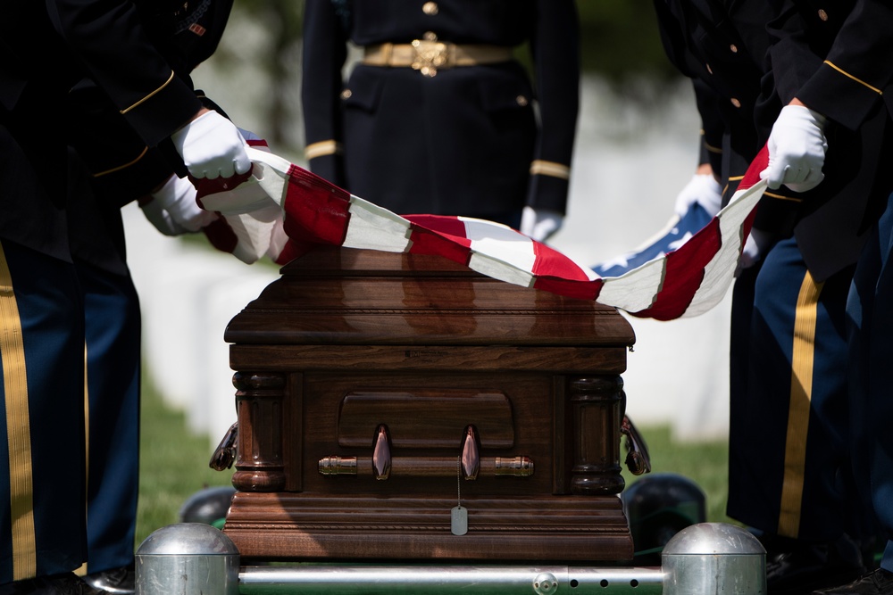 Military Funeral Honors with Funeral Escort are Conducted for U.S. Army Air Forces Pvt. Doyle Sexton in Section 55