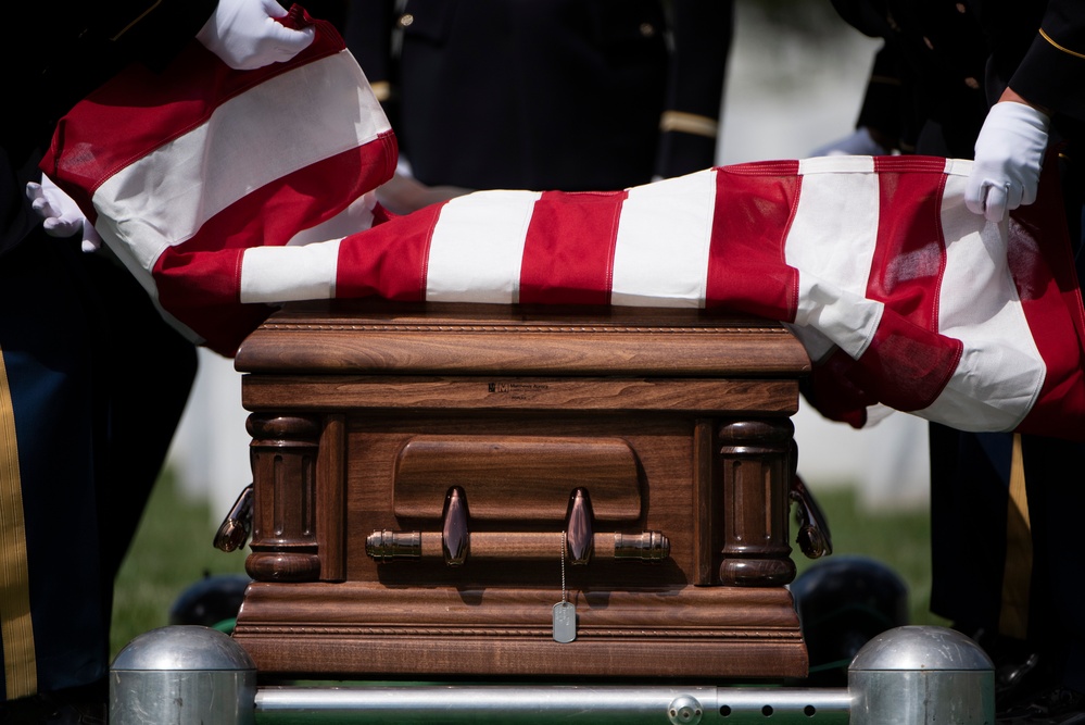 Military Funeral Honors with Funeral Escort are Conducted for U.S. Army Air Forces Pvt. Doyle Sexton in Section 55