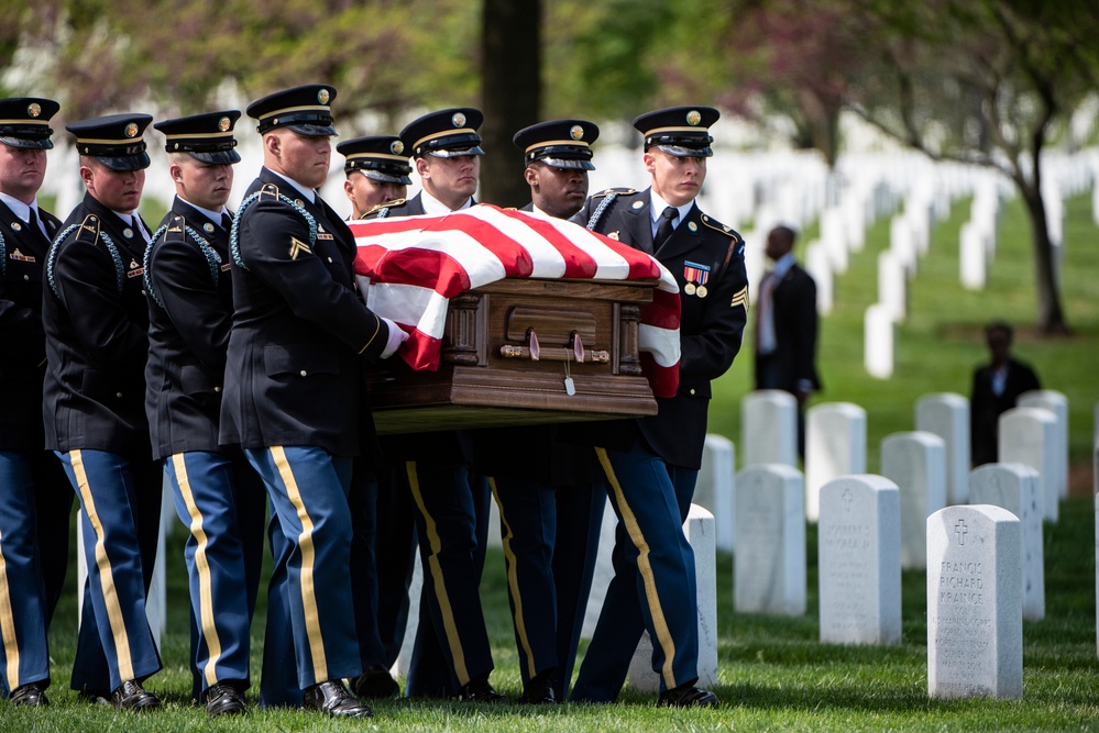 Military Funeral Honors with Funeral Escort are Conducted for U.S. Army Air Forces Pvt. Doyle Sexton in Section 55