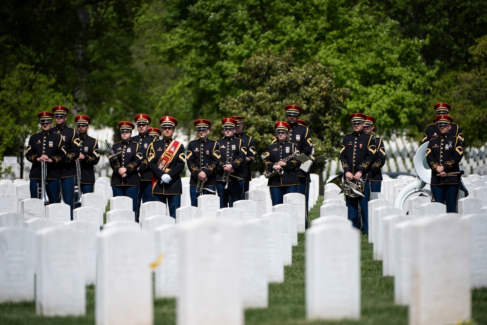 Military Funeral Honors with Funeral Escort are Conducted for U.S. Army Air Forces Pvt. Doyle Sexton in Section 55