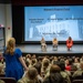 Photo of Brig. Gen. Amy Holbeck participating in Women's Program panel at Georgia Military College.