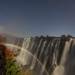 Lunar rainbow shines over Victoria Falls