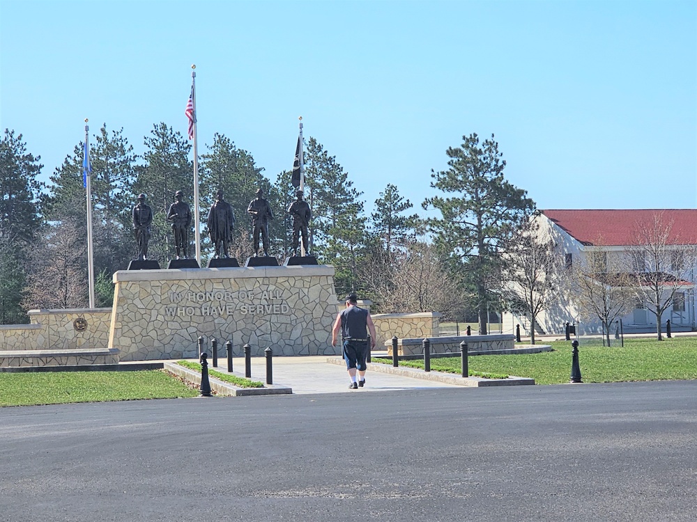 Tour group makes April 2024 visit to Fort McCoy's Commemorative Area