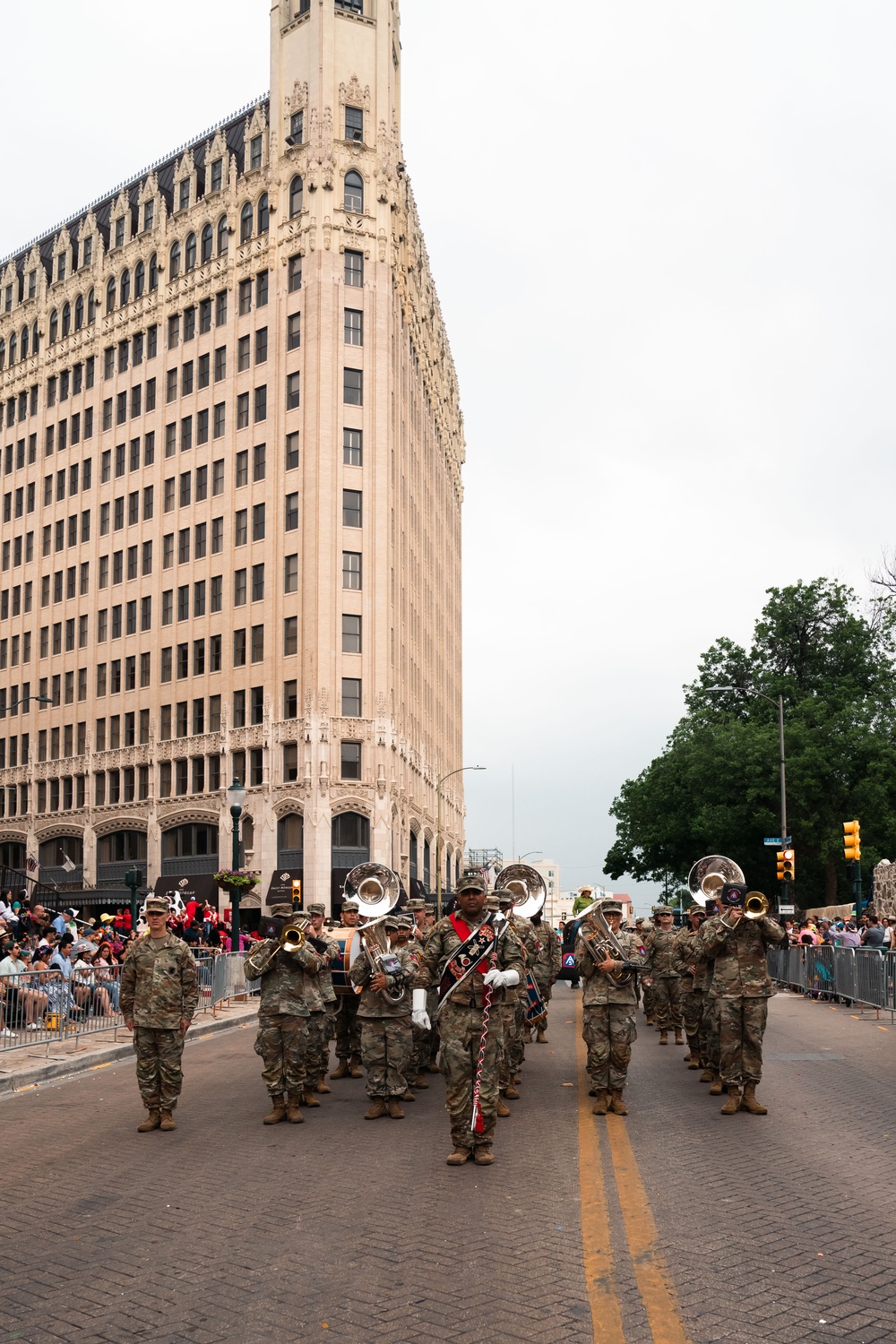 Army North Soldiers march in the Battle of Flowers Parade