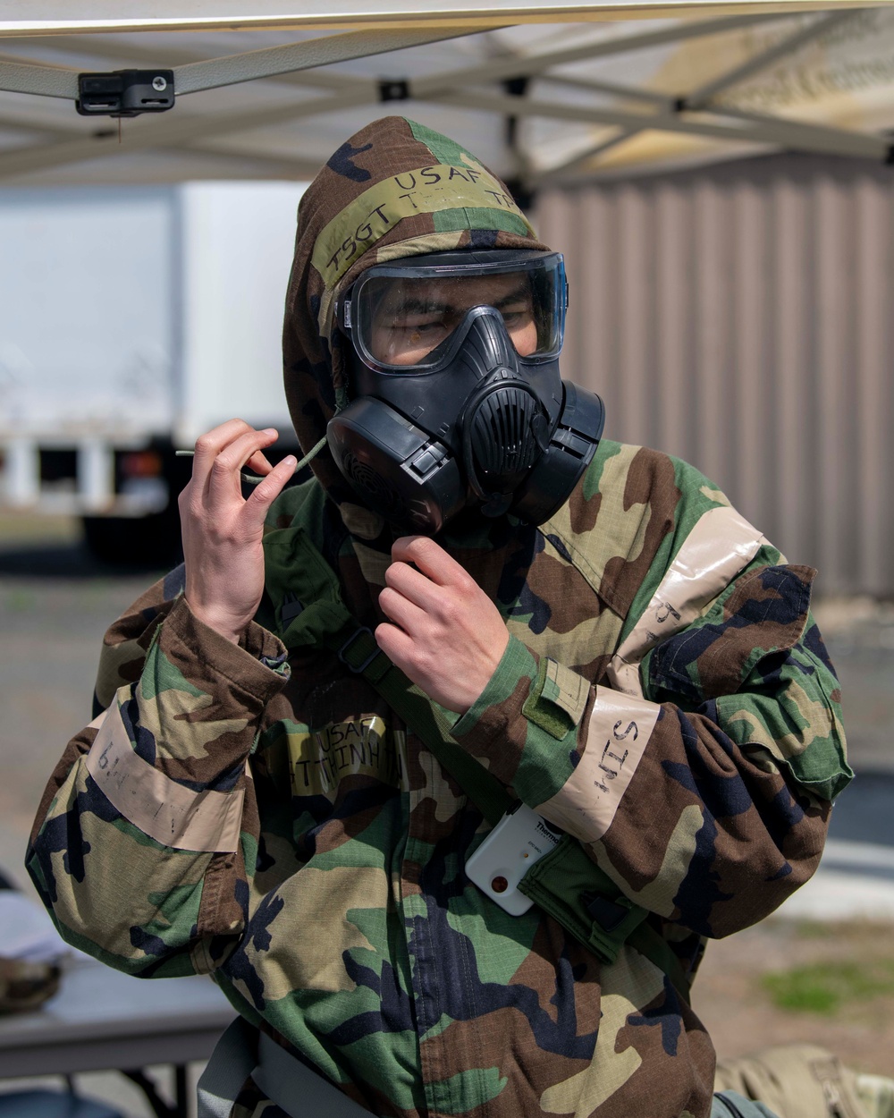 104th Fighter Wing Emergency Management Airmen assess simulated illicit chemical weapons lab