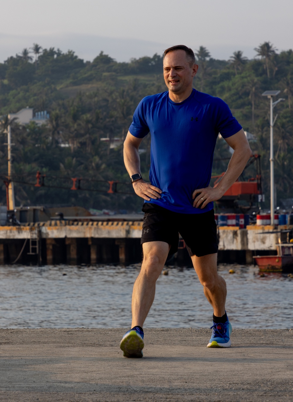 Balikatan 24: Physical Training at the Port of Basco with Maj. Gen. Jered Helwig