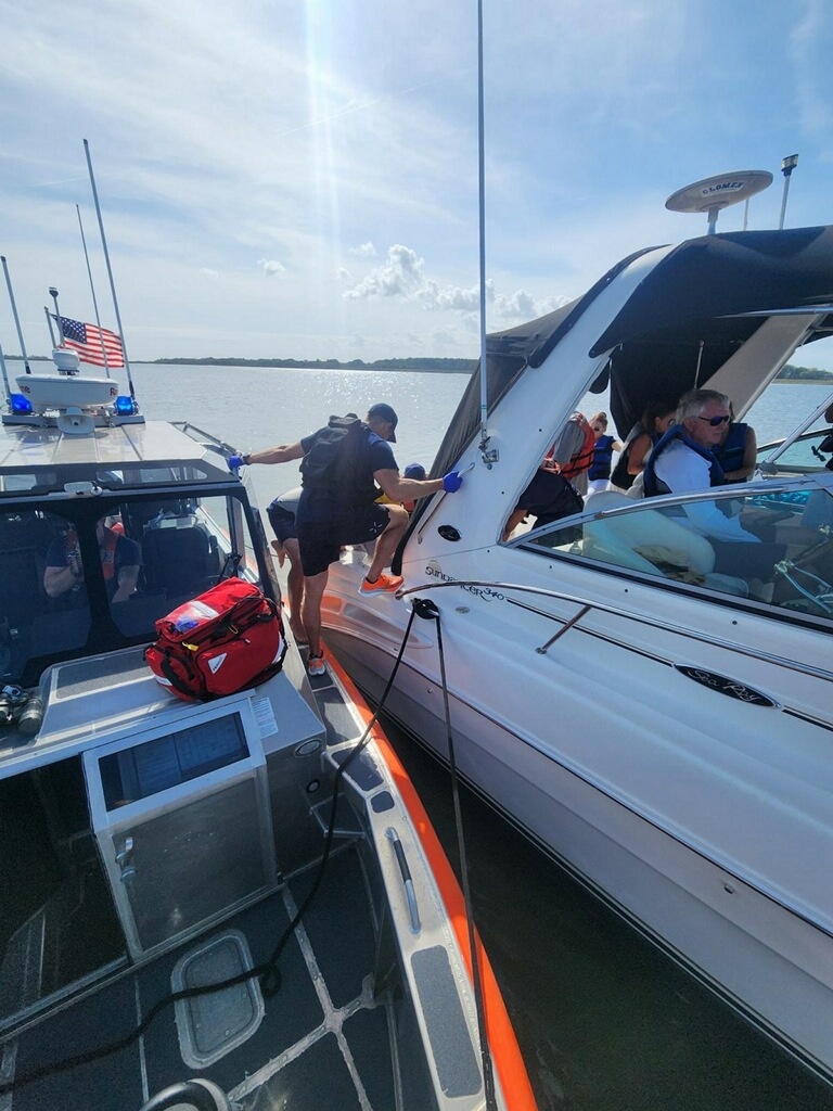 Coast Guard, partner agencies assist 8 after vessel runs aground near James Island