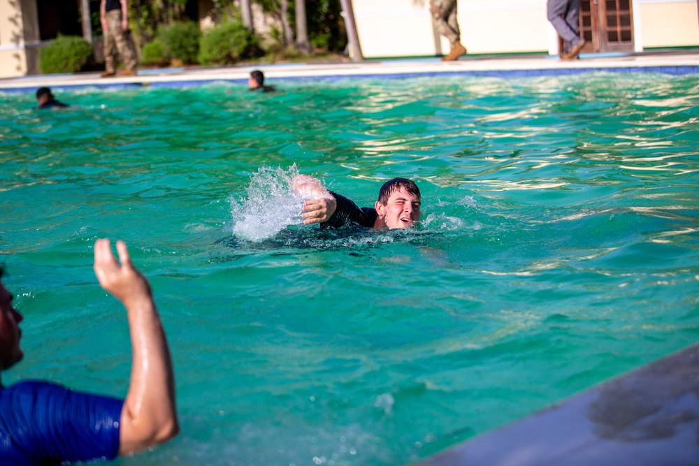 Balikatan 24: Jungle Operations Training Course students conduct water survival, knot tying, and jungle-based tactics