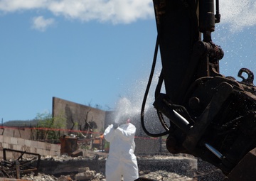 Debris clearing in Lahaina, Hawaii