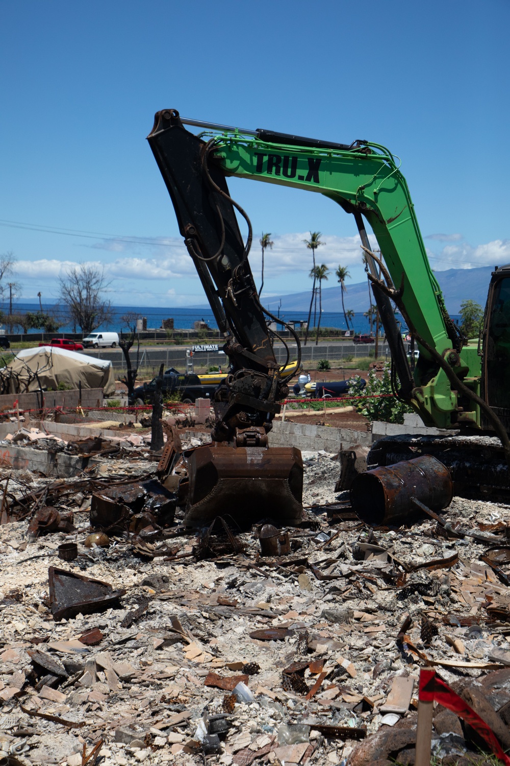 Debris clearing in Lahaina, Hawaii